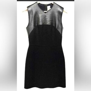 3.1 PHILLIP LIM LEATHER TRIM MINI DRESS
